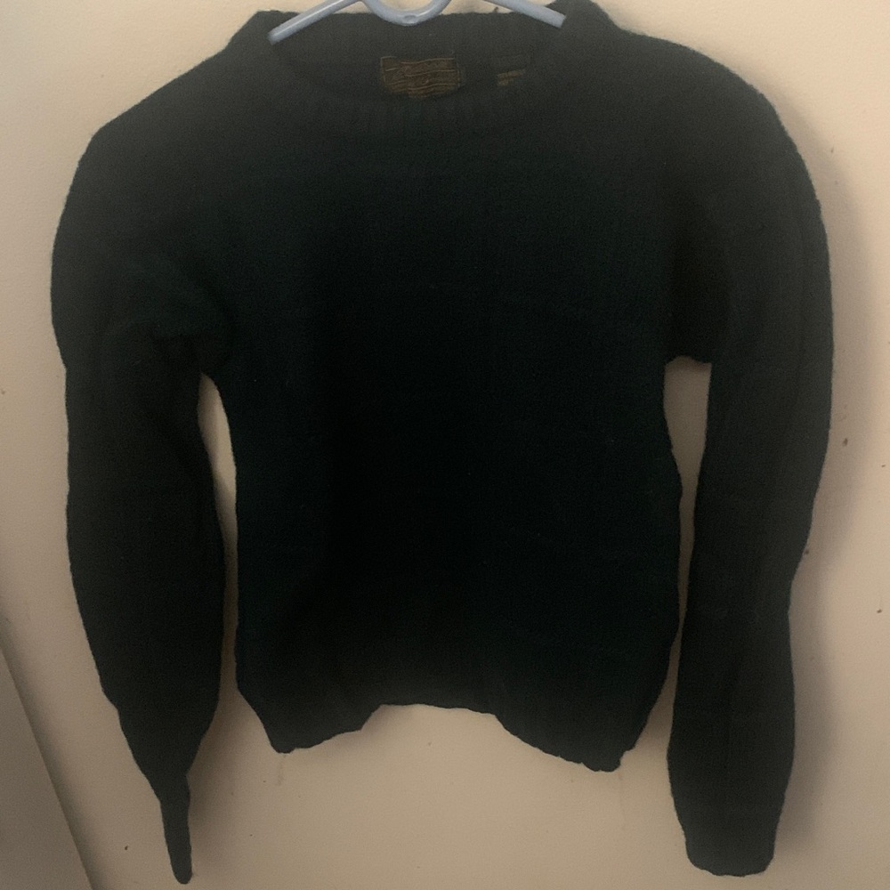 Eddie Bauer Ultra Warm/Heavy 100% Wool Dark Green Winter Sweater SZ Large 😍